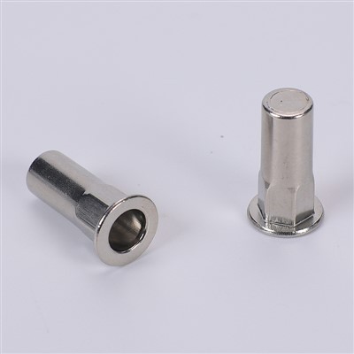 Flat Head Half Hex Body Close Rivet Nuts